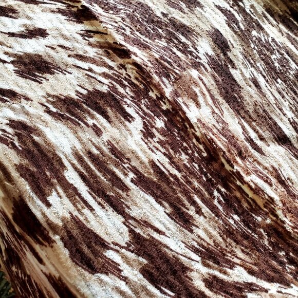 RAYON COTTON FABRIC NEW 112" x 40" ANIMAL PRINT BROWN BEIGE CRAFT SEWING - Picture 6 of 6